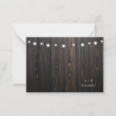 BUDGET Boho文字列ライトウェディング日付を保存 ノートカード (裏面)