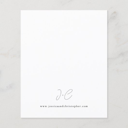 Budget Boho Beach White Floral Wedding  (裏面)