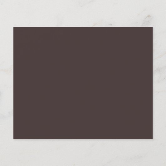 Budget Bold Warm Brown Chic Modern Wedding Invite (裏面)