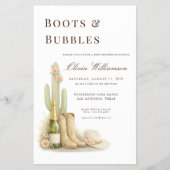 Budget Boots & Bubbles Western Baby Shower チラシ (正面)
