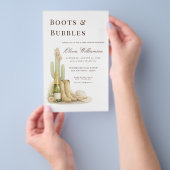 Budget Boots & Bubbles Western Baby Shower チラシ (ハンドル)