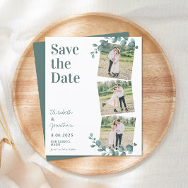 Budget Botanical Greenery 3 Photo Save The Date