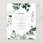 Budget Botanical Greenery Folids結婚's Menu (正面)