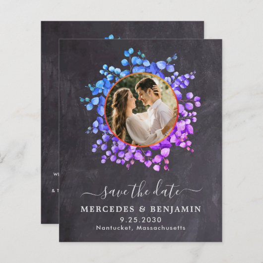 Budget Botanical QRコード石板写真の保存日付 (正面/裏面)