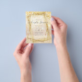BUDGET Bridal COUPLES Shower Gold Geometric Frame チラシ (手)