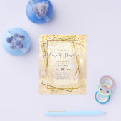 BUDGET Bridal COUPLES Shower Gold Geometric Frame チラシ (シングル)