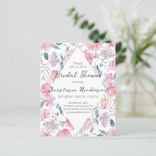 BUDGET Bridal Shower Invitation (スタンド正面)