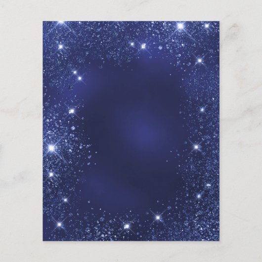 Budget Bridal Shower navy blue balloon invitation (裏面)