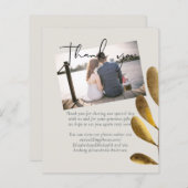 Budget Bronze素朴 Leafの結婚写真ありがとう (正面/裏面)