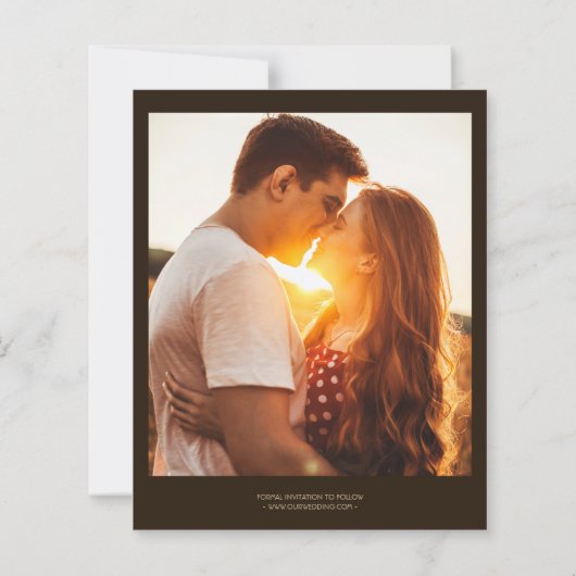 Budget Brown Chic Photo Minimal Whimsical Script (裏面)