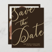 Budget Brown Chic Photo Minimal Whimsical Script (正面/裏面)