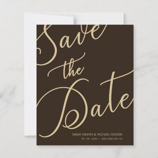 Budget Brown Chic Photo Minimal Whimsical Script (正面)