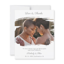 Budget Brushstroke Effect LGBT Wedding Photo 
