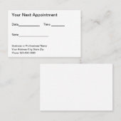 Budget Bulk Officeアポイントメント名刺 予約カード (正面/裏面)