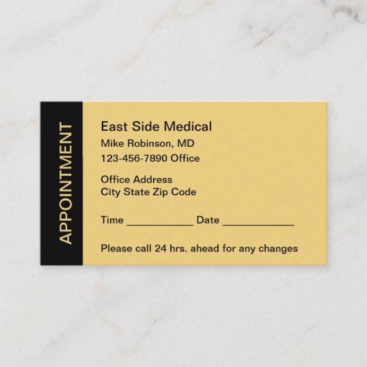 Budget Bulk Office Appointment Reminder Cards 予約カード (正面)