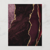 Budget Burgundy Agate金ゴールドスクリプト日付の保存 (裏面)