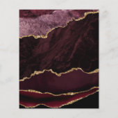 Budget Burgundy Gold Agate 50th Anniversary Invite (裏面)