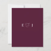 Budget Burgundy White Floral Wedding Invitations (裏面)