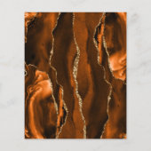 Budget Burnt Orange Gold Agate Ivory Wedding Menu (裏面)