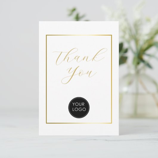 Budget Businessロゴスクリプトありがとうお白 エンクロージャーカード (スタンド正面)