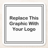 Budget Business Logoコースター スクエアペーパーコースター (正面)