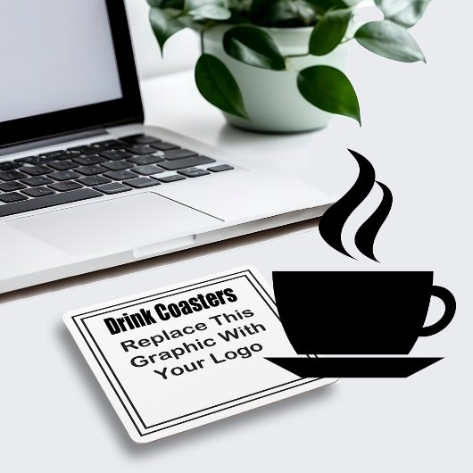 Budget Business Logoコースター スクエアペーパーコースター