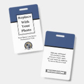 Budget Business Logo Employee Badgesおよびバーコード バッジ (正面＆裏面)