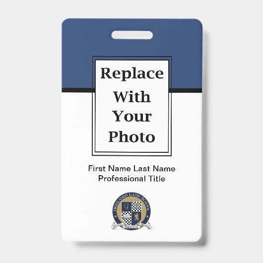 Budget Business Logo Employee Badgesおよびバーコード バッジ (正面)