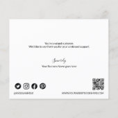 Budget Business Logo Social Website Code Thank You チラシ (裏面)