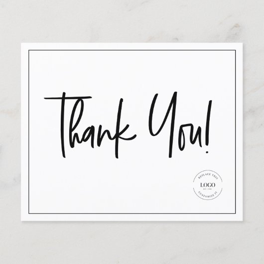 Budget Business Logo Social Website Code Thank You チラシ (正面)