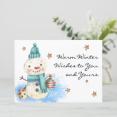 Budget Buy || Custom Winter Wishes Merry Christmas シーズンカード (スタンド正面)