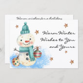 Budget Buy || Custom Winter Wishes Merry Christmas シーズンカード (正面/裏面)