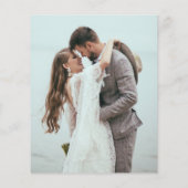 Budget Champagne Script Photo'結婚s Thank You (裏面)