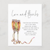 Budget Champagne Script Photo'結婚s Thank You (正面)