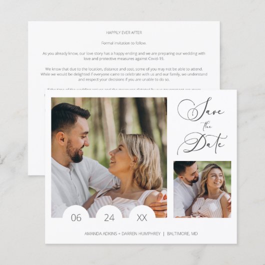 Budget Cheap Collage 2 Photos Minimalist's(予算が安いコラ (正面/裏面)