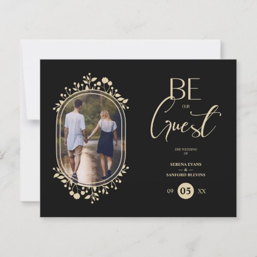 Budget Cheap Minimalist Fancy Photo Golden Effect (正面)