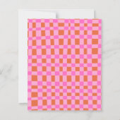 Budget Checker Pink Orange Bridal Shower Invite (裏面)