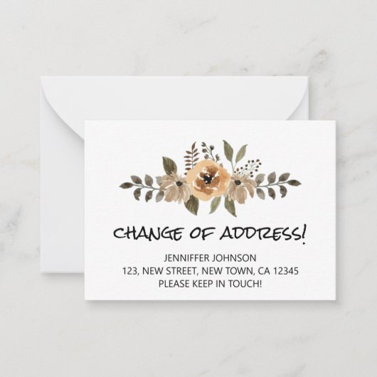 Budget & Chic Change Of Address Announcement Card ノートカード (正面)