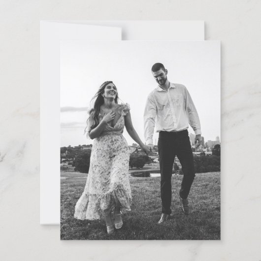 BUDGET Chic Embossed Look Wedding Save the date (裏面)