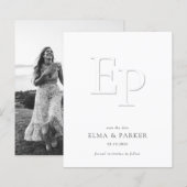 BUDGET Chic Embossed Look Wedding Save the date (正面/裏面)