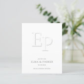 BUDGET Chic Embossed Look Wedding Save the date (スタンド正面)