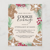 Budget Christmas Cookie Exchange Party Invitation (正面)