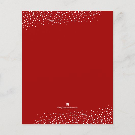 Budget Christmas Dinner Plate Holiday Invitations (裏面)