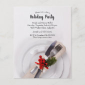 Budget Christmas Dinner Plate Holiday Invitations (正面)