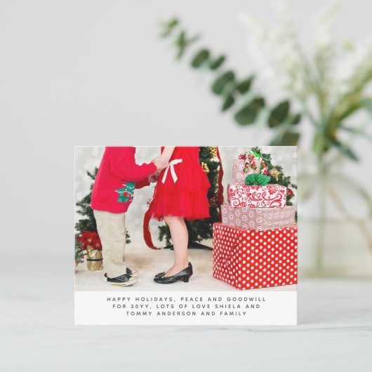 Budget Christmas PHOTO Year In Review Letter (スタンド正面)