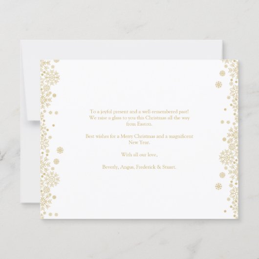 Budget Christmas Snowflakes Fancy Minimalist Photo (裏面)