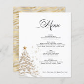 Budget Christmas Tree Menu Card Paper Sheet (正面/裏面)