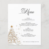 Budget Christmas Tree Menu Card Paper Sheet (正面)