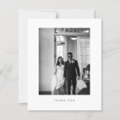 Budget Classic Black & White Wedding Thank you (正面)