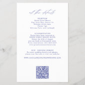 Budget classic blue all in one wedding invitation チラシ (裏面)